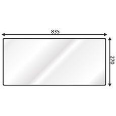 Nedre bakrute i 5 mm glass, designet for å passe smidig i utstyret ditt.