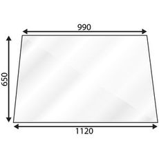 Inrammet bakrute uten hull K965468, perfekt for mer robust bruk.