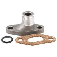 Flens mellom vannpumpe og termostat, optimaliserer kjølesystemets funksjon.