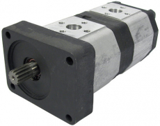 Hydraulpumpe 23+15 Valmet, ideell for kraftfulle oppgaver og lang levetid.