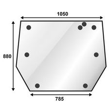 Øvre bakvindu for Valtra Valmet A-serien, utformet for brukervennlighet og sikt.