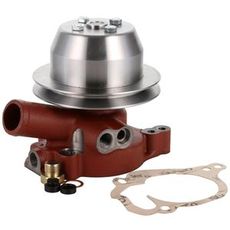 Kraftig vannpumpe med remskive og tetning, avgjørende for drift av landbruksmaskiner.