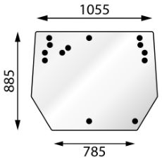 Holdbar bakrute nedre for Valtra C-Serien, sikrer god sikt.