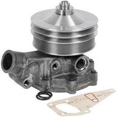 Vannpumpe med remskive og tetning, viktig del for optimal motorytelse.