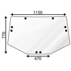 Bakrute øvre for John Deere 6000-serien, sikrer optimal sikt og holdbarhet.