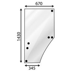 Venstre dørrute for John Deere 6000-Serie, sikker og pålitelig.