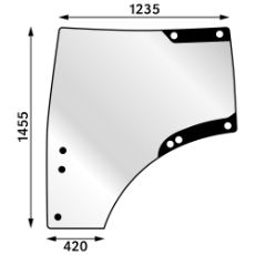 Venstre dørrute for John Deere 6105R-6210R, sterk og holdbar.