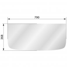 Frontrute for Hitachi Ex-3 og Ex-2 Lav, designet for optimal sikt og sikkerhet.