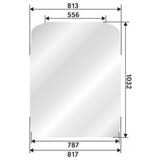 Øvre frontrute for Volvo B, gir klar sikt og beskyttelse.