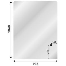 Øvre frontrute for Nh Kobelco Sr, sikrer klar sikt.