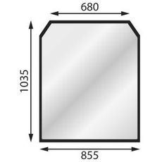Frontrute for Jcb teleskoplaster 530-540, robust design, beskytter føreren.
