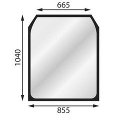 Frontrute for Jcb teleskoplaster 526-550, sikkerhetsglass og holdbar konstruksjon.