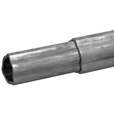 Profilerør 06, indre og ytre, 1 meter lang, for robuste applikasjoner.