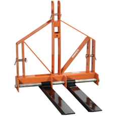 Pallgaffel beregnet for traktor, 700 kg kapasitet, kategori 2.