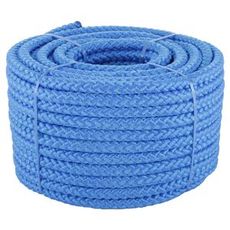 Flettet 12mm polypropylen tau, maks belastning 1000kg.