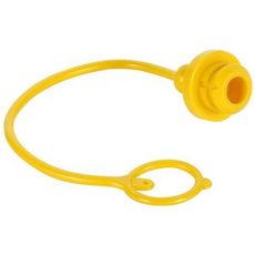 Beskyttelsesplugg i gult for 1/2" nv hunn fra Faster, ideell for beskyttelse av forbindelser.
