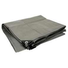 Presenning 2X3M grå 160G/M2, perfekt for å beskytte biler eller utstyr.