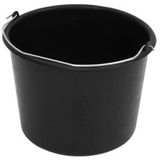 Robust 12 liters bøtte med 3,8 mm stålring for ekstra holdbarhet og styrke.