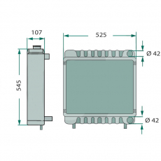 Radiator Valmet Valtra, viktig for å holde motoren kjølig.