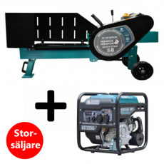 Vedkløyver 8 Ton KS 8TKE med inverter strømaggregat, for kraftig og fleksibel vedklyvning.