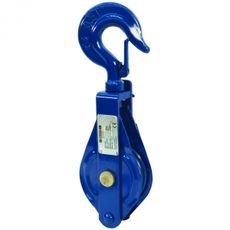 Kraftig trekkhjul for opptil 3 tonn, utstyrt med 8 mm wire.