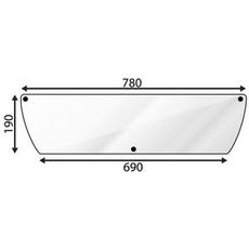 Bakrute, nedre, for MF 3476137M1, ideell for å gjenskape originalutseendet.