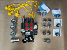 Retningsventil 3/8" - maks 40 l/min 2-SPOLE PAKKE, komplett for installasjon.