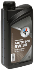 AUTOTECH SYN-ULTRA LL 5W-30 motorolje, optimalisert for motoreffektivitet.