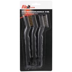 3-dels mini stålbørstesett, perfekt for grovrengjøring og overflatebehandling.