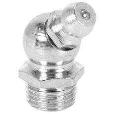 Smørenippel 45 grader, 12mm x 1,5mm, for effektiv smøring av maskiner.