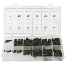 Låseskruesett med 200 skruer, utmerket for omfattende prosjekter og reparasjoner.