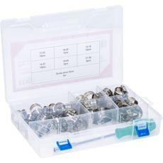 Slangeklemmesett 50 stk A2 13-44Mm/ 12,7Mm