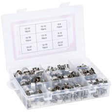 Slangeklemmesett 110 stk A2 6-22Mm/ 9,0Mm