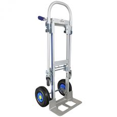 Aluminiumsplattformvogn med en kapasitet på 200 kg, perfekt for transport.