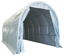 Grå presenning for garasjetelt, 450 gram/m2, robust beskyttelse mot vær.