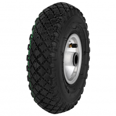 Dekk med felg 3.00X4, 4PR HD glidelager, perfekt for ulike anvendelser.