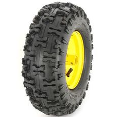 Venstre hjul, 13x5.0-6, ideelt for maskiner og kjøretøy i arbeid.