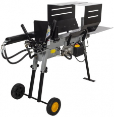 Vedkløyver med 2 hastigheter, 8 tonn kapasitet og 52 cm kutt, effektiv og fleksibel.