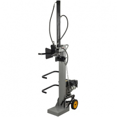 Vertikal vedkløyver 8 tonn med 100 cm kapasitet og 6,5 HP motor, ideell for store vedkubber.